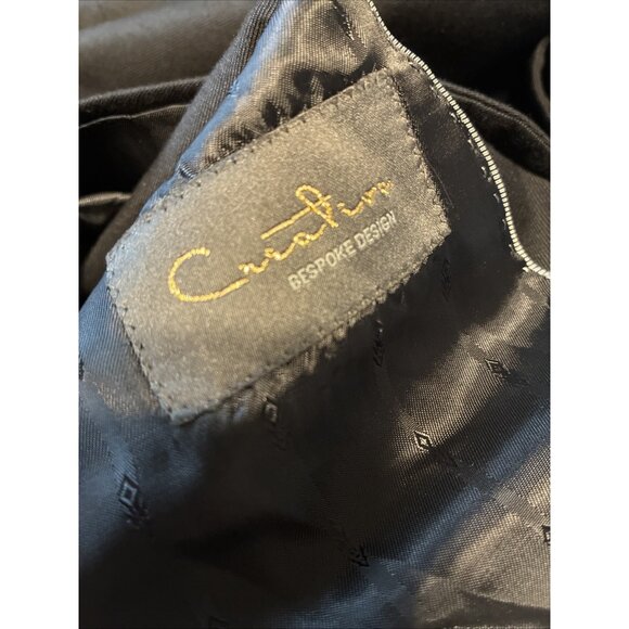 Creativo Classic Fit Solid Black Two Button Suit Jacket Blazer 44 R - Picture 4 of 4